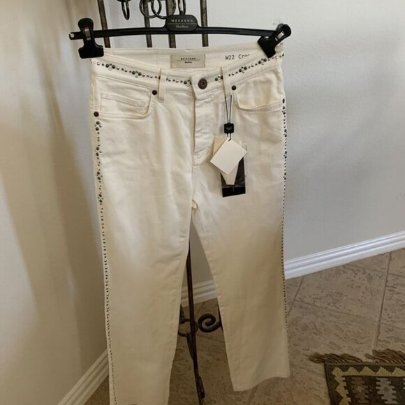 NWT Weekend by Max Mara Women's Finezza Studded Jeans - Picture 6 of 6